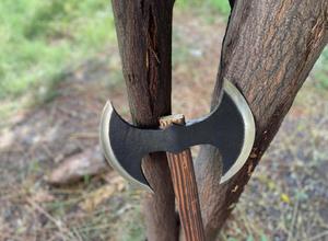 STEEL CRAFT INTERNATIONAL Hand-Forged Carbon Steel Flat Personalized Hammer <b>Axe</b> 28" Full Tang Ash Wood <b>Handle</b> DIY Grade ODM - Product Image 1