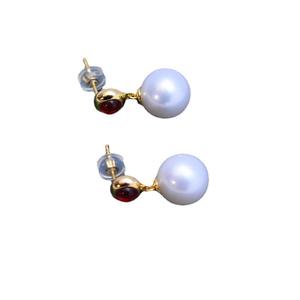 ต่างหูมุกน้ำจืดสีขาว 10-11 มม. เงินแท้ S925 รุ่นเกาหลี แสงเงาสวยงาม มีตำหนิเล็กน้อย สำหรับผู้หญิง - Product Image 5