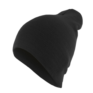 Bonnet d'hiver chaud personnalisé OEM Hip Hop unisexe, en acrylique gaufré uni, à revers tricoté - Product Image 2