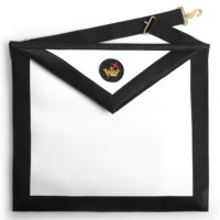 Tablier de régale des Chevaliers Templiers en velours noir, motif maçonnique brodé, pour cérémonie, excellente qualité, souvenir maçonnique