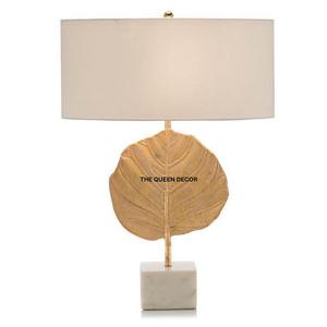 Home <b>Lighting</b> Decorative Hotel and Villas Use White Fabric Lamp Shade Gold Antique Look Body Tree Design Table Lamp - Product Image 5