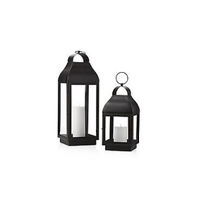Hot Selling Portable Eco-Friendly <b>Set</b> Of 2 Pcs Black Color Metal Candle <b>Lantern</b> With Matt Black Finish <b>Lantern</b> for Home & Hotel - Product Image 1