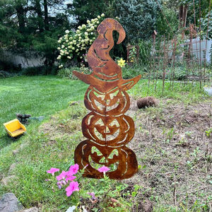 Adornos de hierro para jardín de Halloween para una exhibición dramática al aire libre que añaden un encanto misterioso y un acabado de hierro duradero - Product Image 1