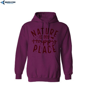 Sudadera con Capucha para Hombre, Color Granate, Algodón y Felpa, Estampado Natural, Casual, Otoño, Corte Regular, Diseño con Bolsillo Frontal - Product Image 6