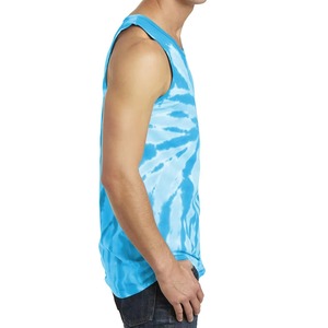 Camiseta sin mangas informal con estampado colorido Tie Dye personalizado - Product Image 3