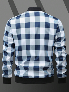 Chaqueta Varsity Informal de Invierno para Hombre, Estilo Urbano, Cuello Alto, Lona, Holgada, con Logotipo Frontal, de Alta Calidad - Product Image 3