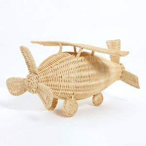 Great quality woven <b>aeroplane</b> <b>toys</b> natural rattan pretend play <b>toy</b> mini size airplane model - Product Image 5