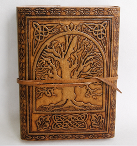 Diario de Cuero Genuino Hecho a Mano, Cuaderno con Grabado del Árbol de la Vida, Diario de Escritura Vintage, Cuaderno de Bocetos, Regalo de Viaje | - Product Image 5