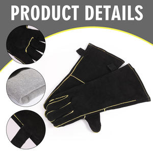 Guantes de Soldadura con Logotipo Personalizado, Alta Calidad, Palma Reforzada, Resistentes al Fuego, Diseño Personalizado, Guantes de Seguridad para Soldadura - Product Image 3