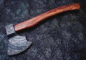 STEEL CRAFT INTERNATIONAL Hand-Forged Damascus Steel <b>Mini</b> <b>Axe</b> 18" Wood Handle DIY Grade ODM 1 Year - Product Image 1
