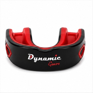 Protège-dents Dynamic Gears Noir Rouge en EVA, réglable, écologique, pour la boxe, adultes, léger, non toxique, avec boucle - Product Image 5