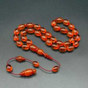 Tasbih islamique en résine fait main, figurine d'ange hibou - Product Image 1