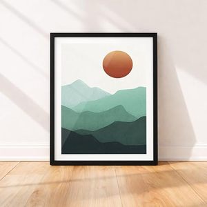 Cadre photo en bois éco-responsable fait main avec impression numérique couleur, style vintage moderne, pour mur et table - Product Image 2