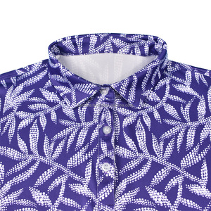 Camisetas de polo de golf de manga corta de secado rápido para mujer OEM, Impresión de logotipo personalizado, sublimación, estilo deportivo, seda tejida - Product Image 3