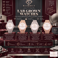 Montre de luxe en acier inoxydable avec mouvement à quartz cultivé en laboratoire, entièrement noire, style hip-hop, lunette sertie de diamants de 46 mm, pierres précieuses brillantes, pour usage quotidien