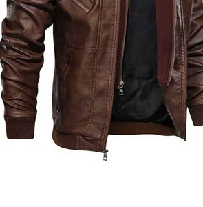 Veste d'hiver en cuir véritable tendance avec clous, imperméable, réversible, respirante, fermeture éclair – Vêtement d'extérieur élégant pour hommes et femmes - Product Image 5