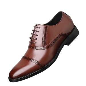 Chaussures de marche confortables en cuir pour hommes, bout rond, fabrication en gros, OEM, export, style de vie - Product Image 2