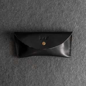Étui à lunettes en cuir véritable de qualité supérieure, pochette en cuir de vachette, luxueux, souple, fin, fait main, pour lunettes de lecture, LGC-0102 - Product Image 3