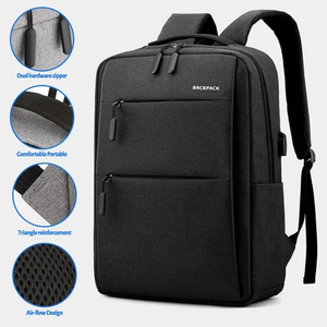 Multi-Functional Backpack With Adjustable Strap Zipper Closure Unisex Casual Daily Use 20-<b>30L</b> Capacity Solid Color - Product Image 4