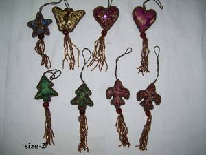 Adorno Navideño Circular de Alta Gama Hecho a Mano con Bordado a una Cara, Irrompible, con Forma de Estrella, Mariposa y Corazón, Elegante Bola de Navidad - Product Image 5