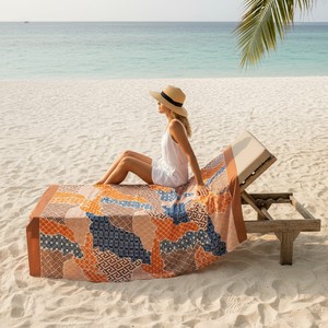 Batik Beach <b>Sarong</b> Women Summer <b>Wrap</b> Skirt Lightweight Chiffon Pareo Traditional Batik Print Bikini Cover Up Swimwear Adjustable - Product Image 6