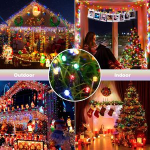 2 Packs Total 144ft 400 LED <b>Solar</b> Christmas <b>String</b> <b>Lights</b> 8 Mode Outdoor LED <b>Light</b> <b>Strings</b> - Product Image 2