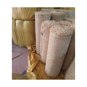 แผ่นหวายสานมือธรรมชาติแบบม้วน วัสดุตาข่ายหวายเปิดสำหรับเฟอร์นิเจอร์ ประตูตู้ และแผงตกแต่ง - Product Image 1