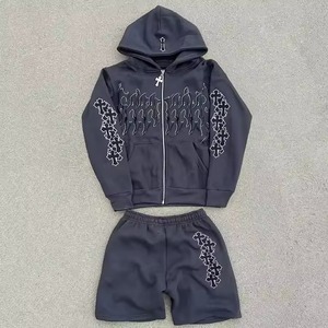 Wholesale Custom Tracksuits Manufacturer OEM Sportswear Training <b>Sets</b> Private Label Gym Athletic Jogger Clothing Supplier - Product Image 6