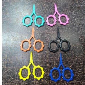 Professional Colorful Precision Right-Handed Embroidery Scissors <b>Thinning</b> Mini Thread Snips Craft Sewing Nippers Stainless Hair - Product Image 1