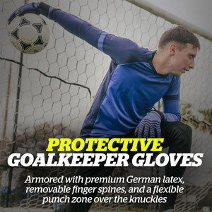 Football Goalkeeper Gloves Full Finger Non-Slip Breathable PU Material <b>Wrist</b> Length Finger Thumb Protection Unisex Sports Glove - Product Image 2
