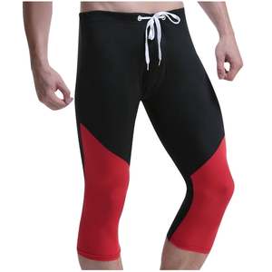 Pantalon de compression 3/4 pour homme avec cordon de serrage, idéal pour l'entraînement sportif, le fitness, le yoga et comme couche de base. - Product Image 3