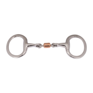 Bocado de caballo de acero inoxidable con anillo suelto y rodillo de cobre de 12.5CM - Product Image 1