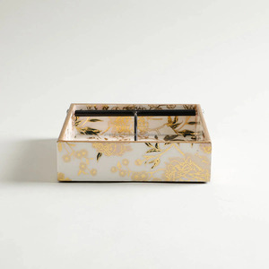 Artisan Luxury Enamel Coated Tissue Holder Custom Printed Floral Motif Eco-Friendly Waterproof for Classic <b>Vanity</b> <b>Bedroom</b> Dining - Product Image 4