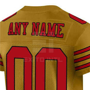 เสื้อกีฬาแขนสั้นผู้ชายสั่งทำจำนวนมาก ผ้าโพลีเอสเตอร์ป้องกันรังสียูวี พร้อมชื่อทีมและหมายเลข ผ้าระบายอากาศได้ดี สีตามสั่ง - Product Image 5