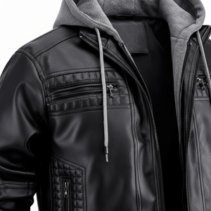 Unisex Sheep Skin Leather Winter <b>Jacket</b> Letter Waterproof Windproof High Quality Latest Design Casual Comfortable Professional - Product Image 4