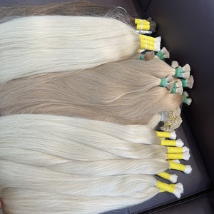 Super cheveux en vrac doublement étirés de qualité supérieure cheveux vierges crus 100% cheveux humains Remy sans mélange de fibres synthétiques disponibles de 6 à 40 pouces - Product Image 1