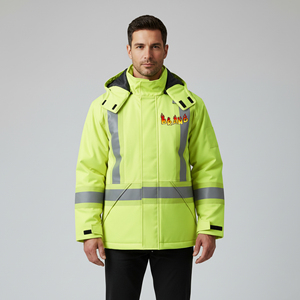 Cinta Reflectante de Poliéster LED de Alta Visibilidad Clase 1, Personalizada y de Alta Calidad, Impermeable para Invierno, Ropa de Trabajo de Seguridad para Hombre - Product Image 5
