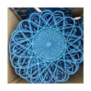 Boho Decorative Rattan Charger Plate Round Woven <b>Table</b> Accessory Crafted In Vietnam - Product Image 2