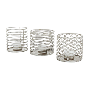 AWE Juego de 3 Portavelas de Hierro Contemporáneos, Accesorio Decorativo para el Hogar, Decoración de Interiores, Soporte de Exhibición para Mesa de Comedor - Product Image 2
