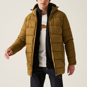 Veste longue matelassée unisexe personnalisée, veste d'hiver pour l'extérieur, à capuche, isolée, rembourrée en coton, fermeture éclair, chaude, style bomber, patchwork - Product Image 3