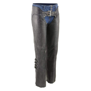 Samroz Sports Customizable Premium <b>Leather</b> Seamless Fusing Motorcycle Riding <b>Chaps</b> for Women Bikers All Seasons - Product Image 1