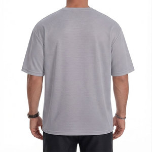เสื้อยืดออกกำลังกายผู้ชายทรงโอเวอร์ไซส์ แขนสั้น ทรงหลวม ตะเข็บเสริมความแข็งแรง สไตล์สมาร์ทสปอร์ต ขายส่ง - Product Image 2