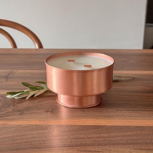 Portavelas de Cobre Martillado Hecho a Mano de Lujo con Tapa, Recipiente Decorativo de Metal para Velas de Aromaterapia - Product Image 1