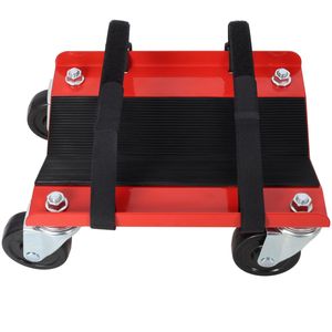 Chariot de transport robuste pour motoneige, capacité 1500 lb, avec roulettes pivotantes de 2,5 po, glissière en V et patins en caoutchouc pour la protection des skis, couleur rouge - Product Image 4