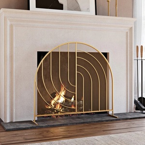 Protector de Chispas para Chimenea, de Metal, Estilo Halo, Geométrico Contemporáneo, Independiente, Decorativo - Product Image 4