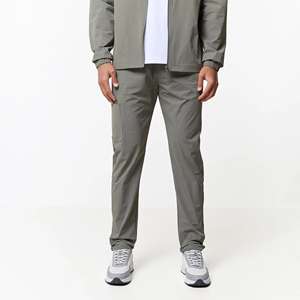 Men's Grey <b>Nylon</b> Tracksuit Zip-Up Jacket <b>Jogger</b> Pants Set Casual Sportswear Outfit Breathable Full Sleeve Solid Color Autumn - Product Image 4