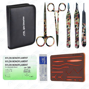 Ensemble de formation de suture médicale professionnelle Anatomie chirurgicale Dissection Biologie Étudiant Pratique Instruments médicaux chirurgicaux Outils - Product Image 1