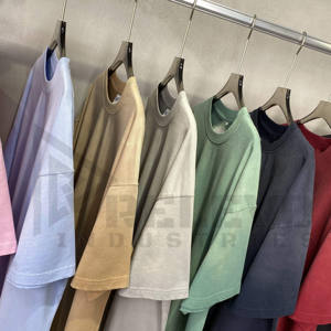 T-shirt en coton et polyester mélangé 230 GSM pour homme, tissu extensible doux, confortable, décontracté, sport, streetwear - Product Image 4