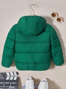 New High Quality Winter Factory Wholesale Green Hooded Puffer <b>Jacket</b> <b>With</b> Sherpa <b>Lining</b> Zipper Closure Unisex Winter Casual - Product Image 4