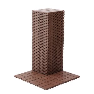 กระเบื้องพื้นพลาสติกแบบประกบกัน 44 ชิ้น ขนาด 12x12 นิ้ว รูปทรงสี่เหลี่ยมจัตุรัส กันน้ำ สำหรับใช้ภายนอกและภายในอาคาร เหมาะสำหรับทุกสภาพอากาศ - Product Image 6